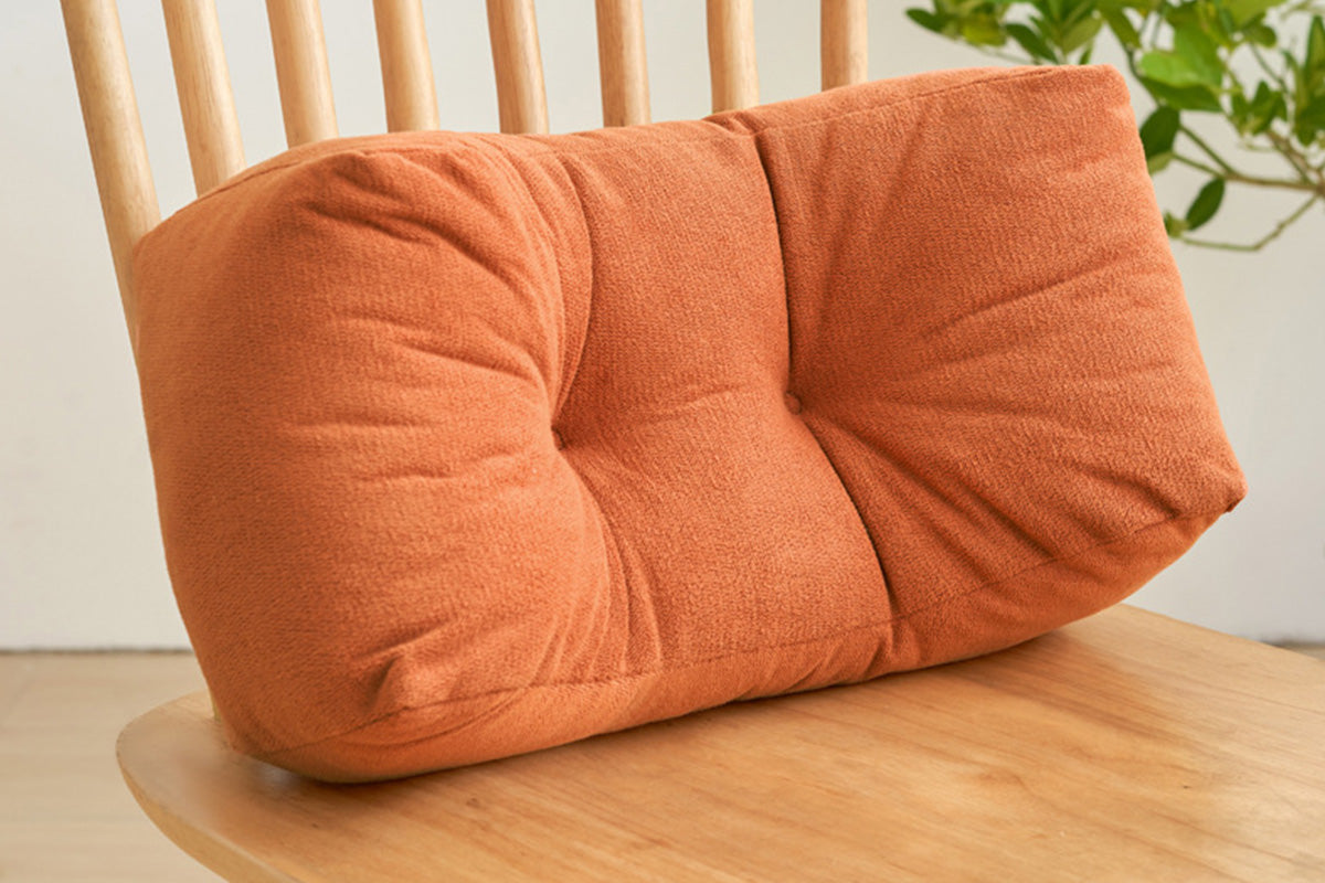 Lumbar Support Pillow PP Cotton Low Back Pillow Office Chair Lumbar Cushion-Orange