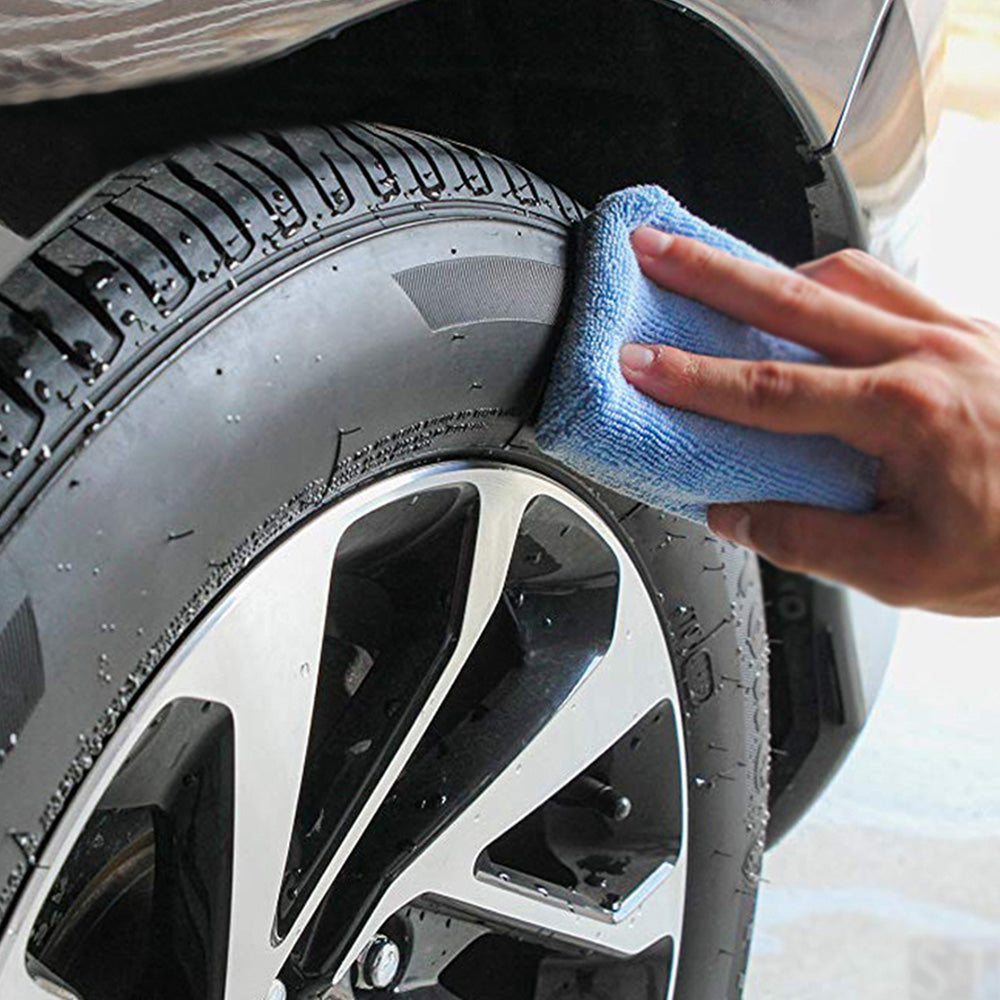 8PCS Microfiber Cleaning Pad Car Wash Sponge for Effortless Wax/Detailing/Polishing