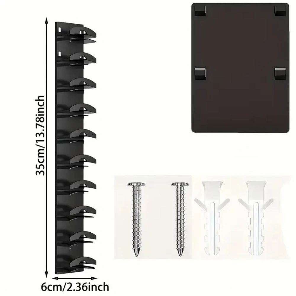Wall Mounted Baseball Hat Organizer Adhesive Hat Display Hanger Holder for Door Closet Black