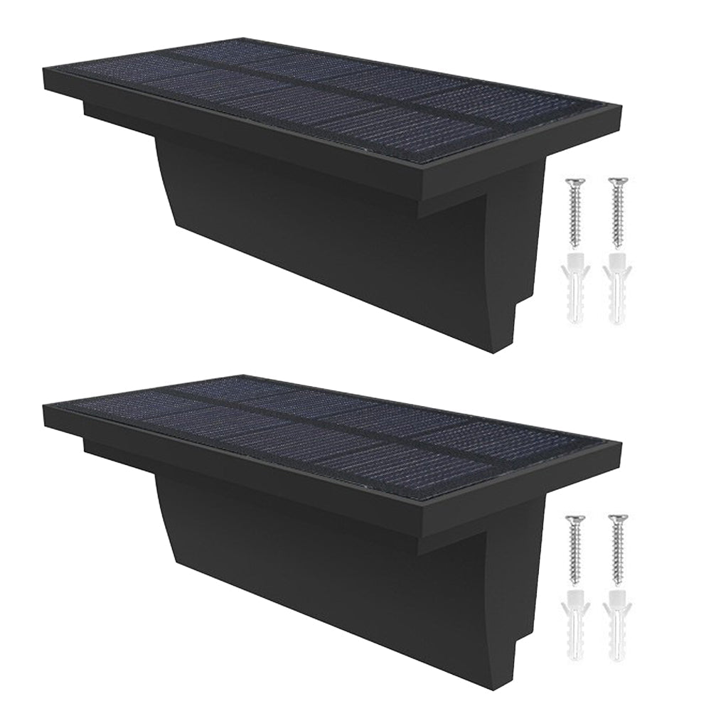 2Pcs Solar Fence Lights Outdoor Garden Waterproof Wall Mount Decorative Lights