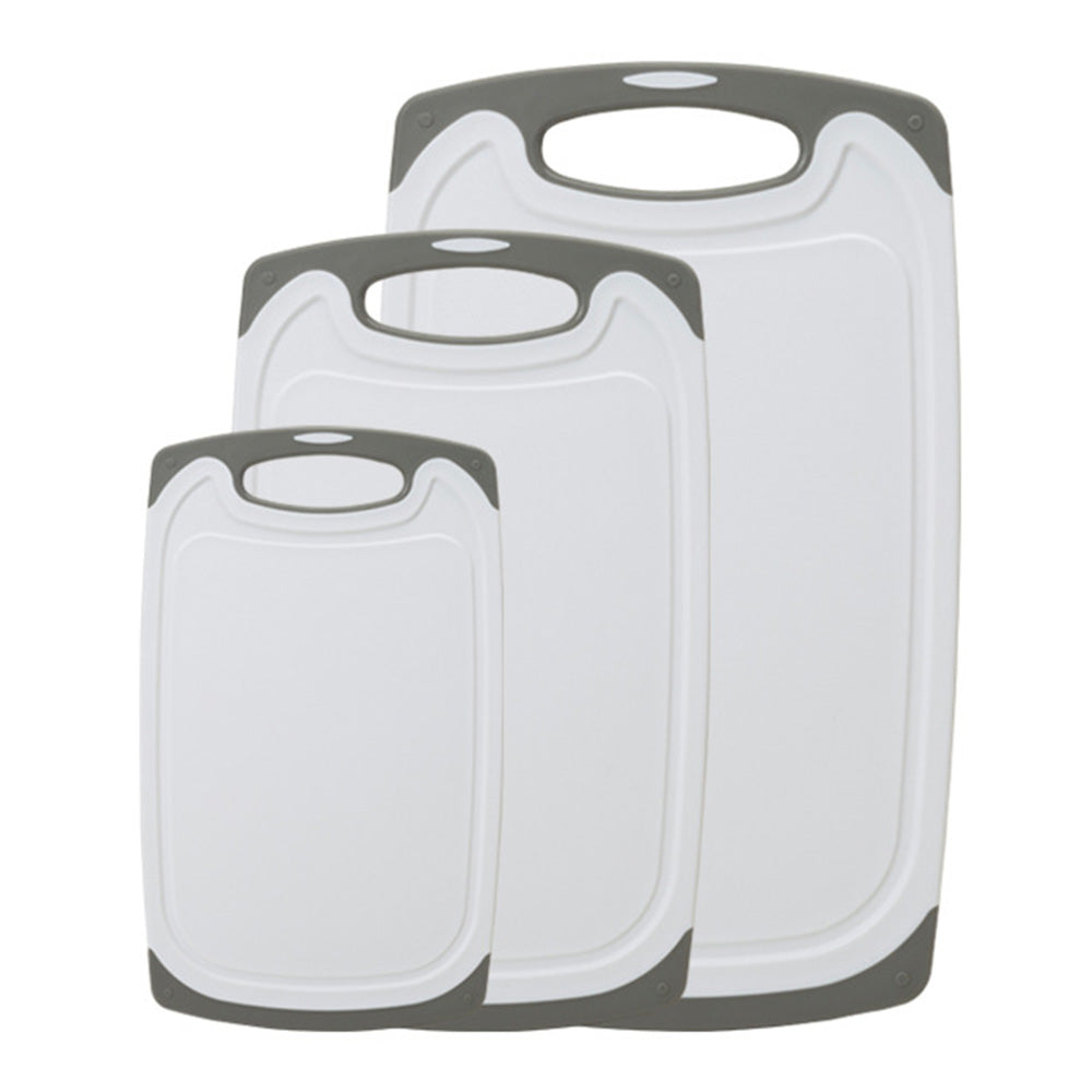 3Pcs Set Plastic Cutting Boards for Kitchen Non-slip Chopping Boards White