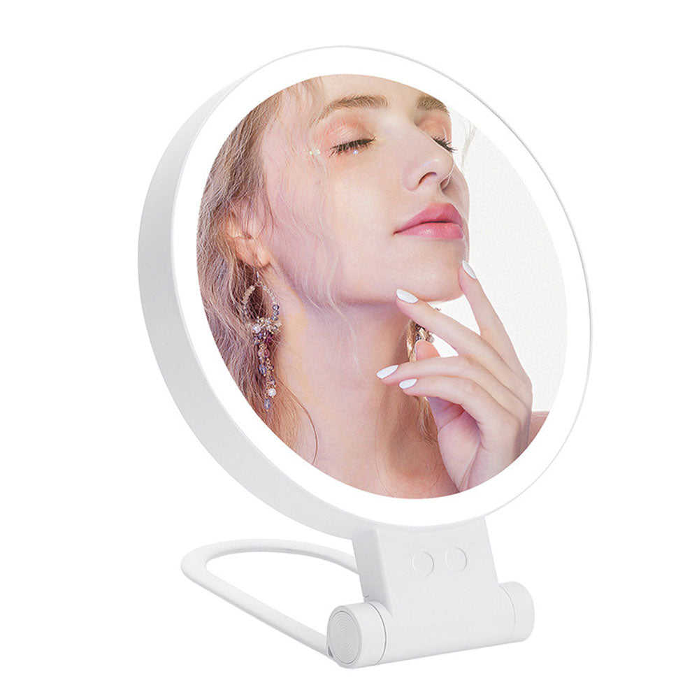Adjustable LED Double Sided Makeup Mirror Magnifying Mirror Tabletop Cosmetic Mirror