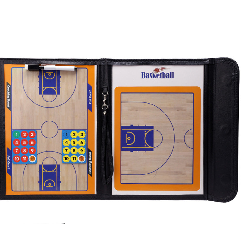 Dry-Erase Basketball Coaching Tactics Clipboard Set Folding Strategy Board Training Aids
