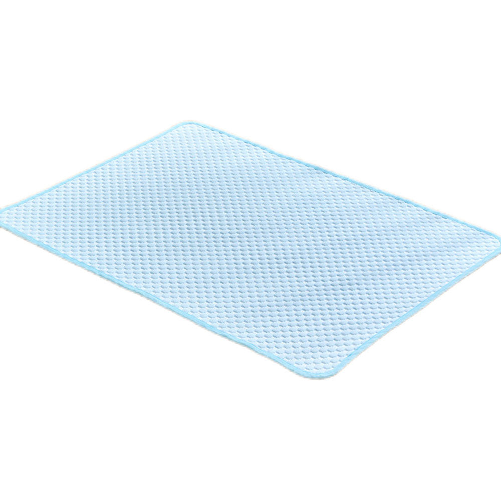 Pet Cooling Mat Dog Cat Breathable Summer Cooling Pad Light Blue
