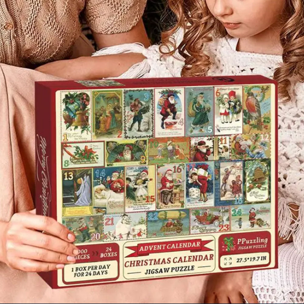 1000 Piece Santa Puzzle Christmas Advent Calendar Christmas Countdown Calendar Jigsaw