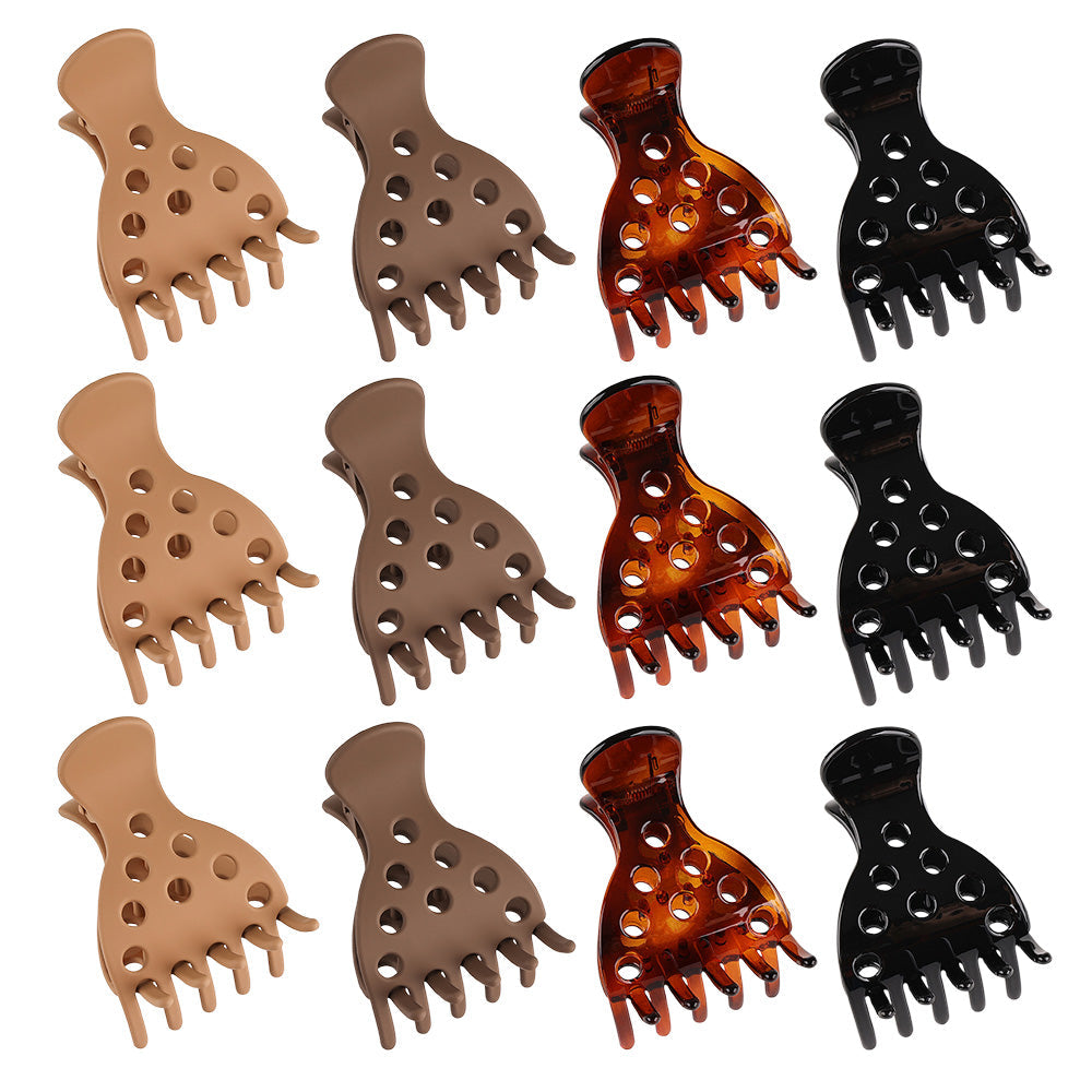 12Pcs Lightweight Hair Claw Clips for Thick and Thin Hair Styling