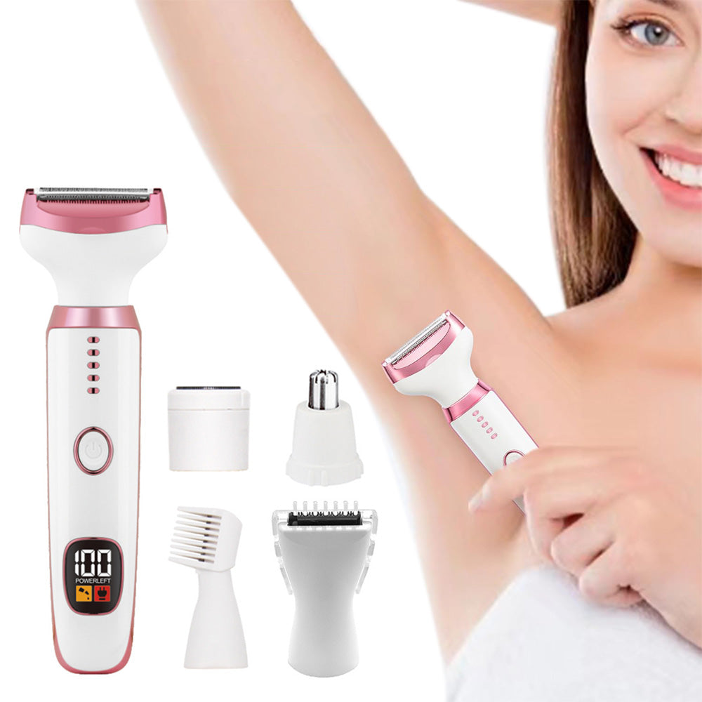 5-in-1 Electric Razor Shavers for Women Painless Bikini Trimmer Face Razors