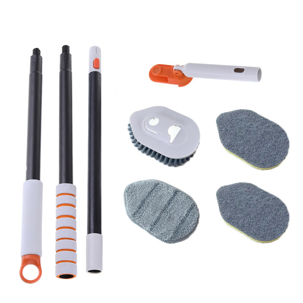 Tile Tub Scrubber Brush with 3 Different Function Cleaning Heads for Cleaning Bathroom