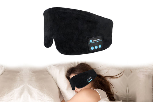 Sleep Eye Mask Bluetooth Headphones Adjustable Sleep Headband Headphones for Sleeping Wireless Eye Cover Earbuds for Travel