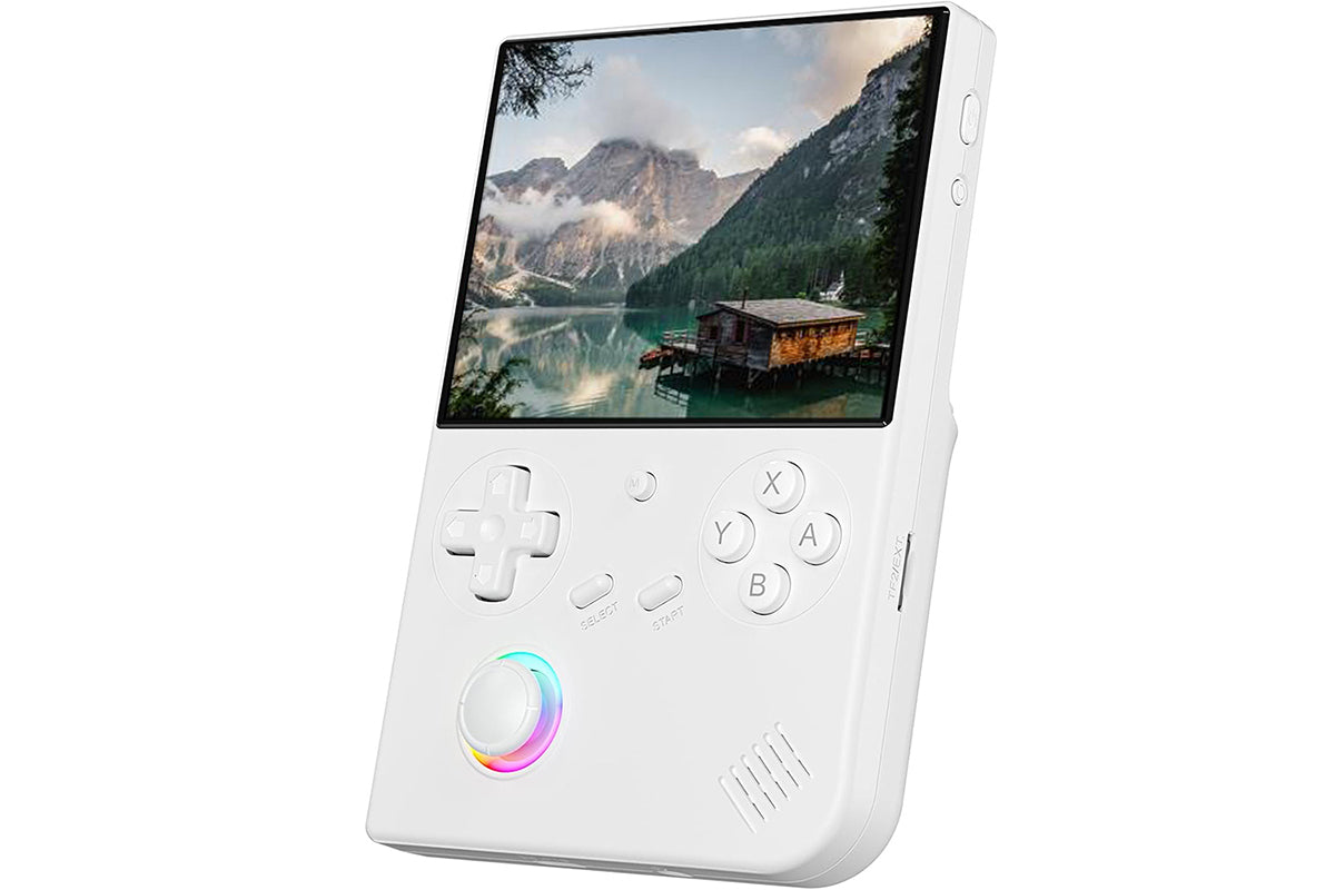 Handheld Retro Game Console 4 Inch Screen Built-in 64G TF Card Supports WiFi Bluetooth -White