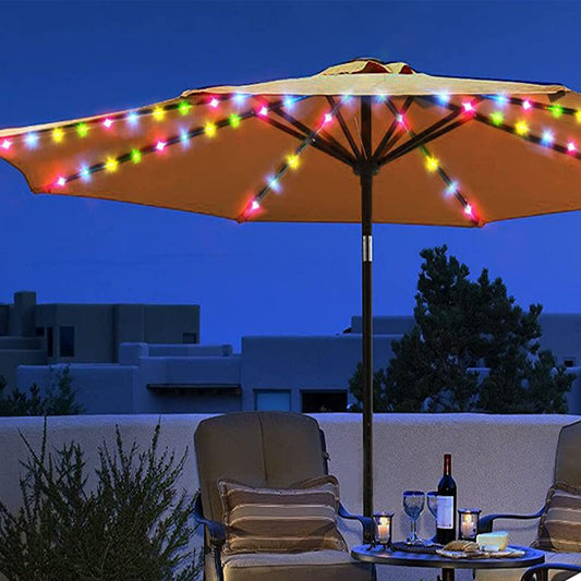 104 LED Solar Patio Umbrella String Lights -Multi Colour
