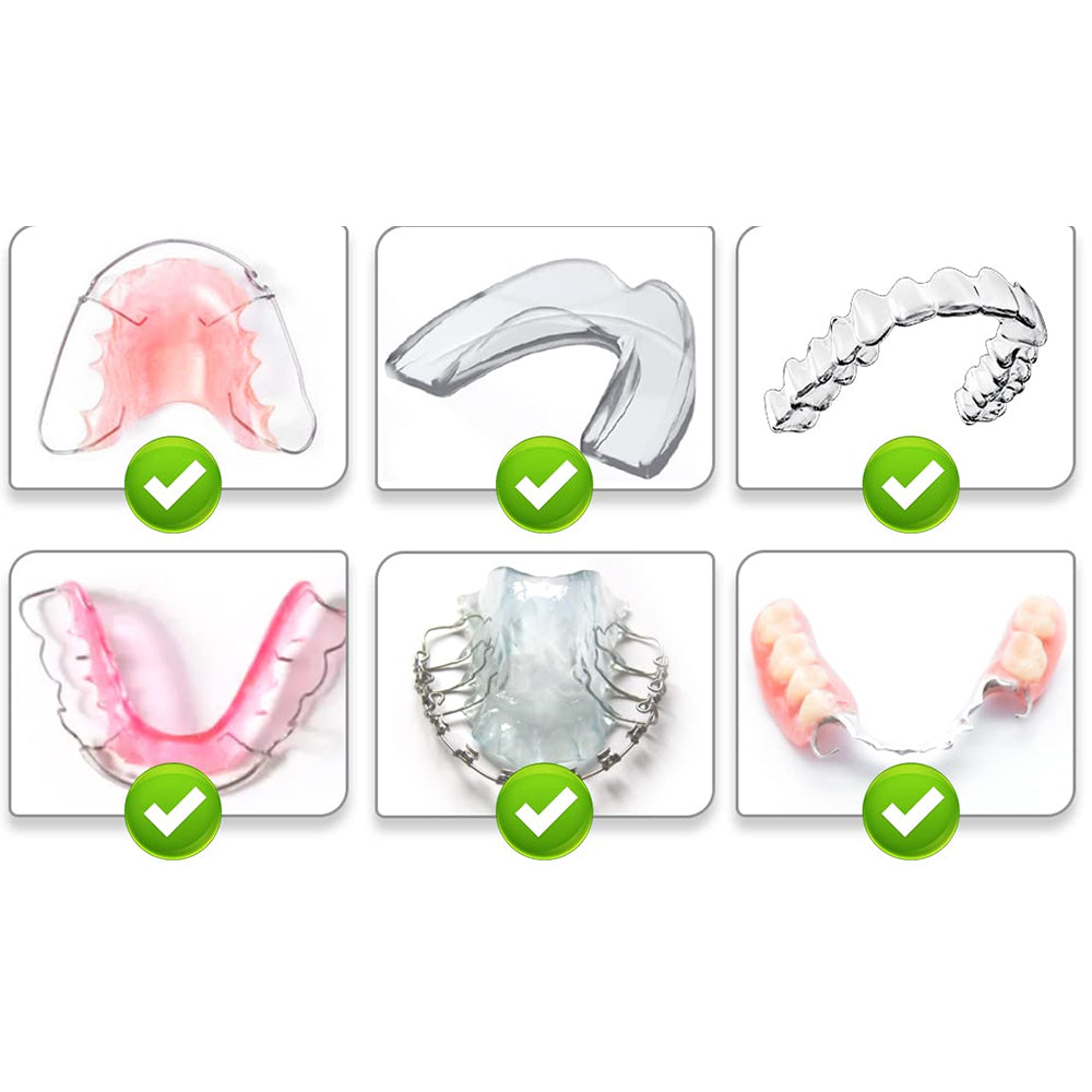 Mouth Guard Case with Mirror Retainer Case Night Guard Storage Box Purple
