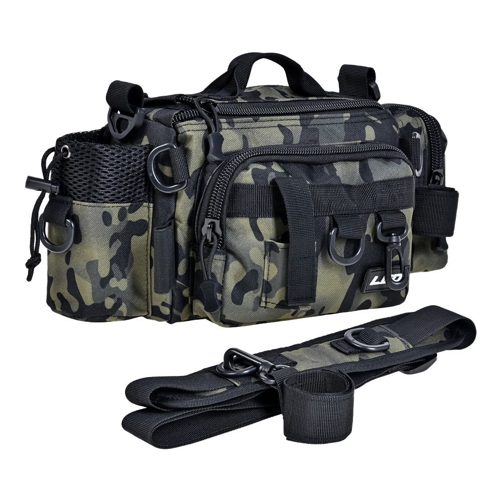 Fishing Tackle Bags Single Shoulder Crossbody Bag Waist Pack Fish Lures Gear Bag Green
