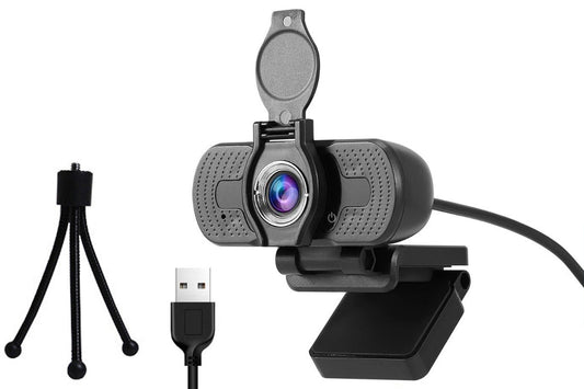 1080P HD Webcam with Microphone Privacy Cover USB Webcam for Zoom Skype Teams