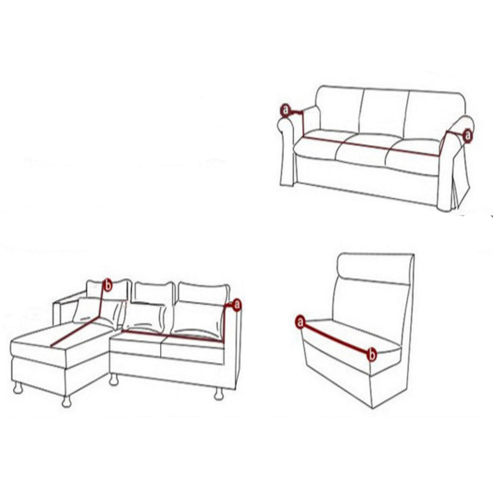 Printed Water Resistant Slipcover Stretch Couch Cover -Blue