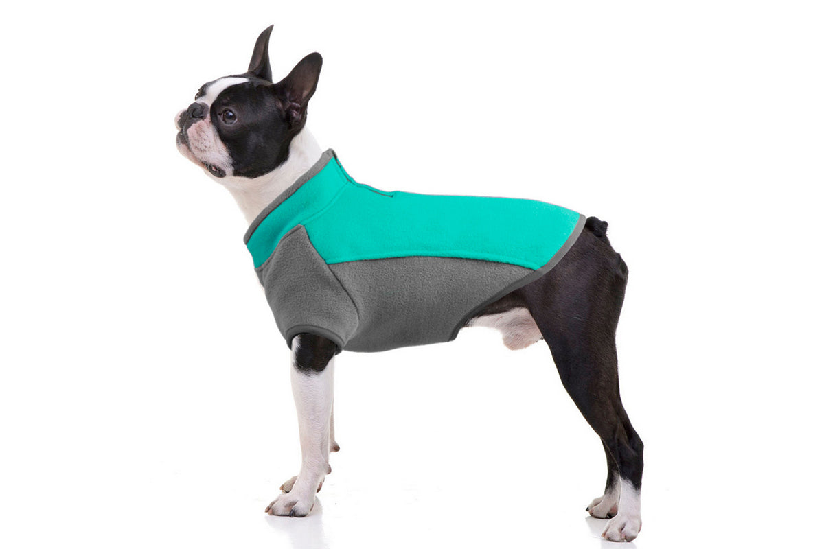Winter Clothes Fleece Vest Dog Stretchy Sweater Warm Pullover Dog Jacket-Green