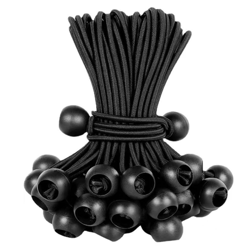 50PCS Elastic Ball Rope Tie Ball Bungee Strap for Tarp Canopy Camping Tent Luggage