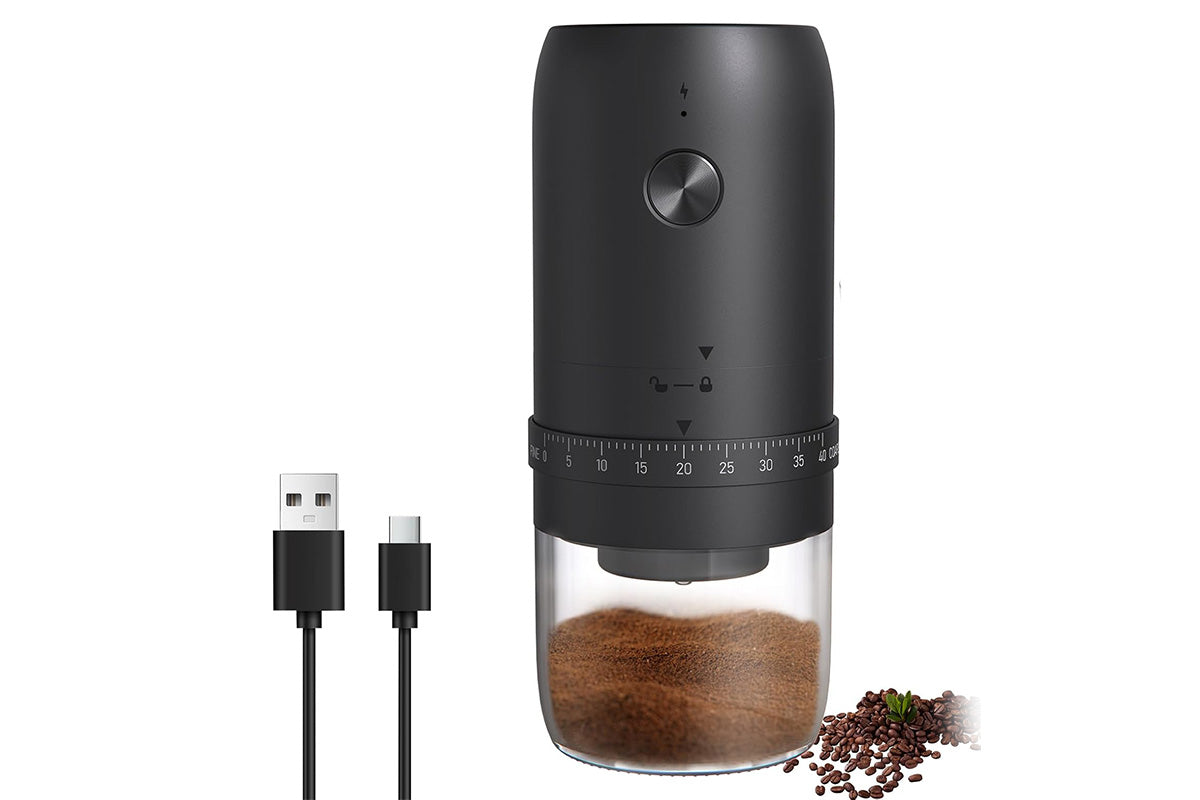Portable Electric Burr Coffee Grinder 40 Setting Rechargeable Conical Burr Mill