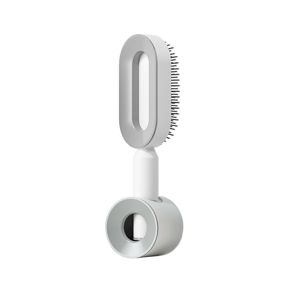 Self Cleaning Hair Brush with Holder Easy Clean Massage Hair Comb for for Thick Curly Long Hair
