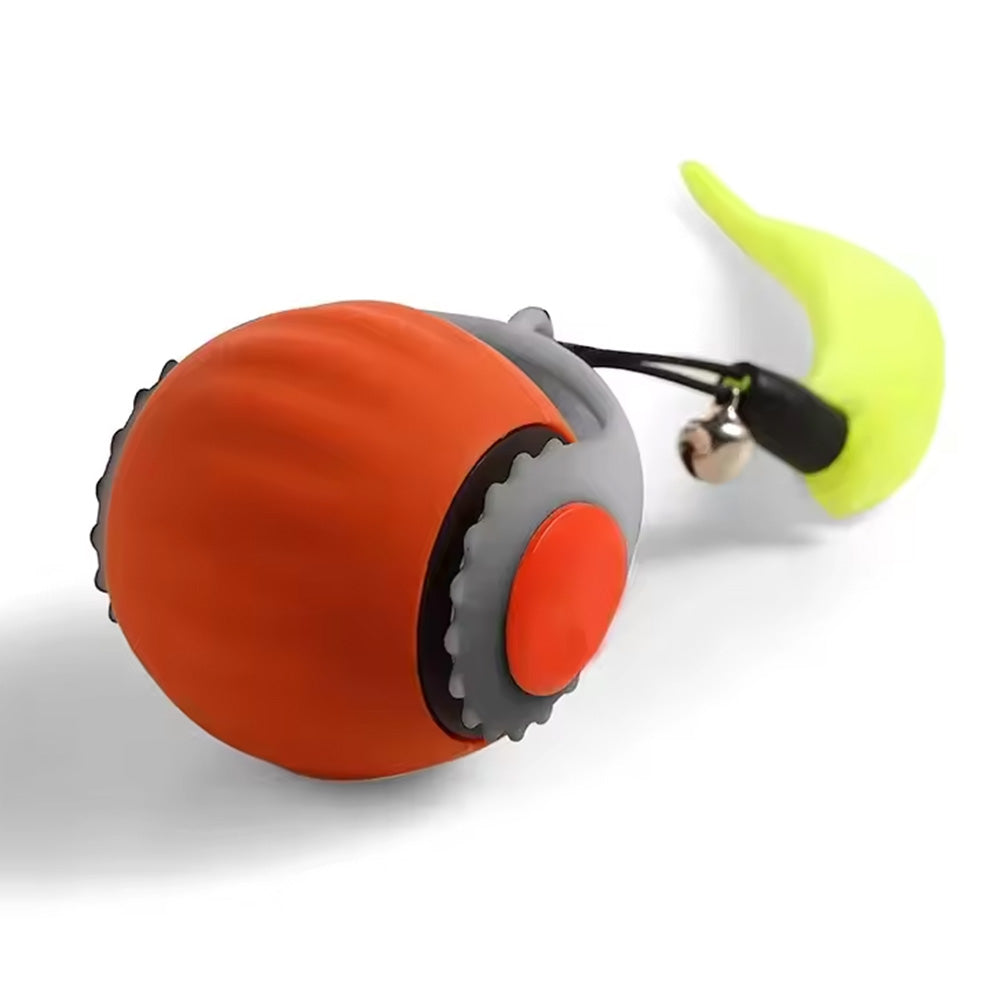 2-Mode Automatic Moving Ball Toy for Cats USB Rechargeable Interactive Cat Toy Orange