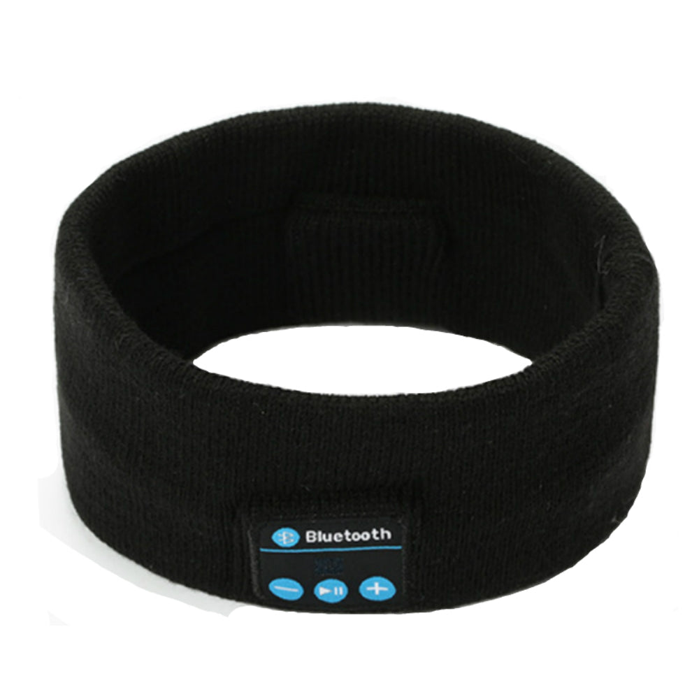Sleep Headphones Eye Mask Bluetooth Wireless Headband Stereo Earphone Headband Music Sleeping Eye Mask Running Headband for Men Women -Black