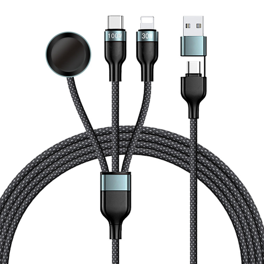 3-in-2 USB-C Charging Cable for Apple Watch iPhone Type-C Multi Fast Charging Cable
