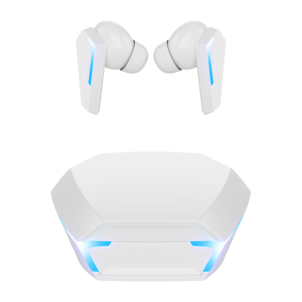 Wireless Bluetooth Gaming Earphones In-Ear Headsets with Breathing Light White