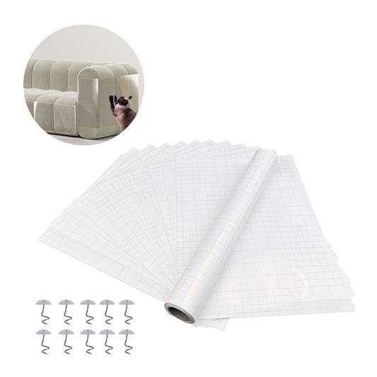 Anti Cat Scratch Furniture Protector Cat Scratch Deterrent Film Single-Sided Sticky Couch Protector for Cats