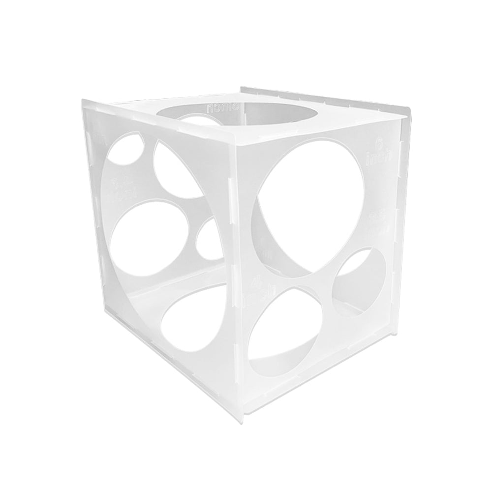 11-Hole Collapsible Plastic Balloon Sizer Box Cube Balloon Size Measurement Tool