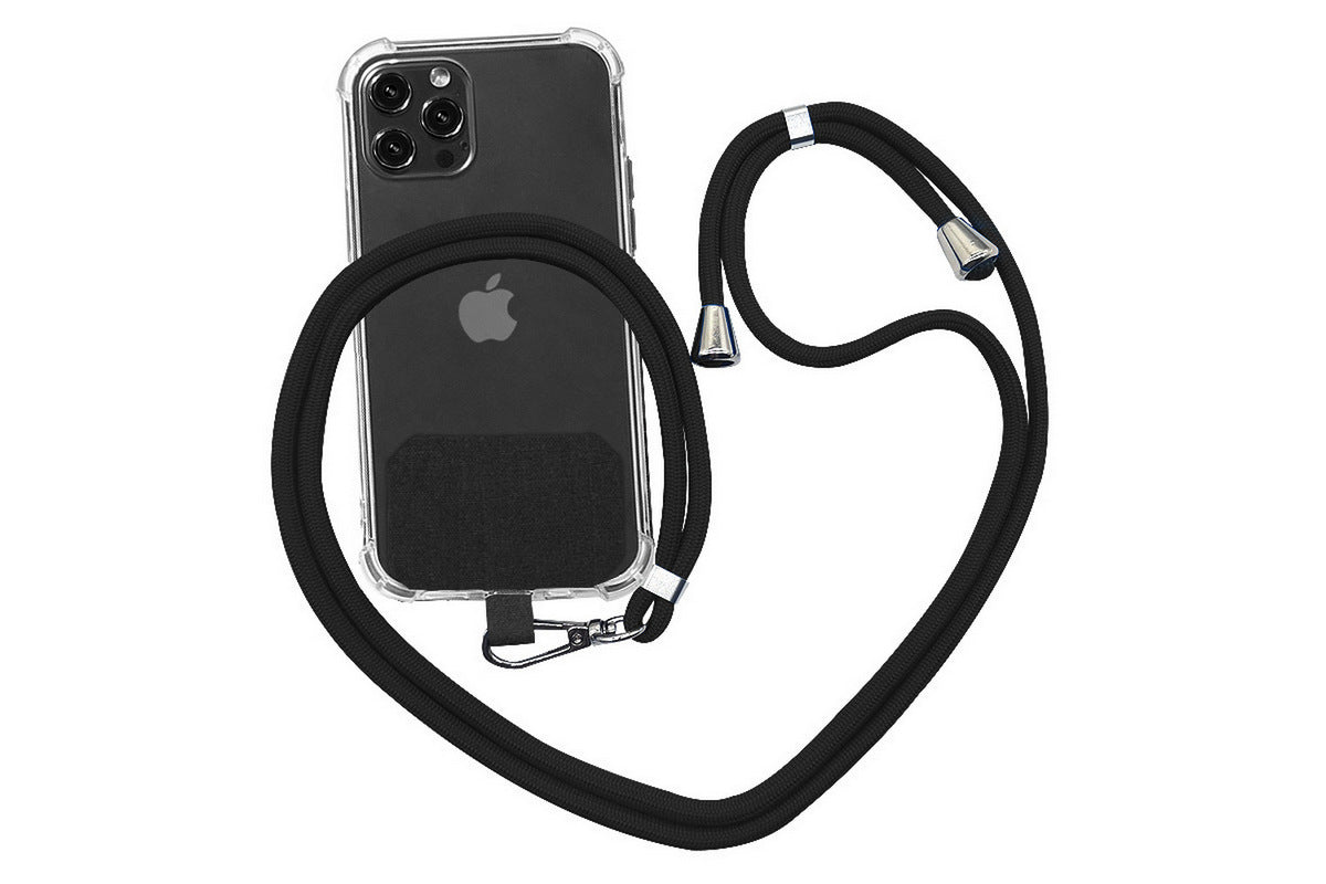 Phone Lanyard Universal Adjustable Shoulder Neck Strap-Black