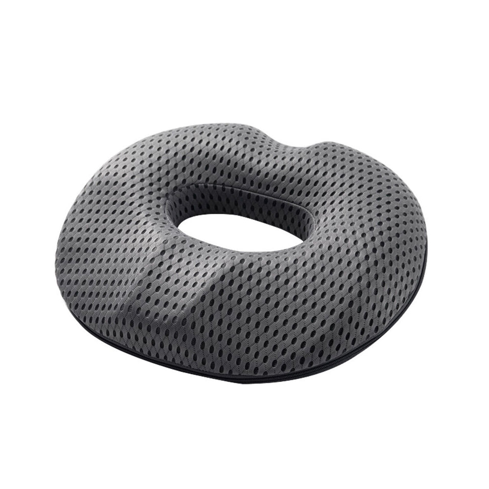 Men's Donut Seat Cushion Thick Memory Foam Hemorrhoid Pillow for Office Home Chairs Gray