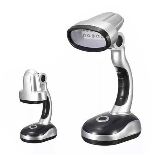 12 LEDs Desk Lamp Portable Battery Operated Reading USB Powered Work Table Light