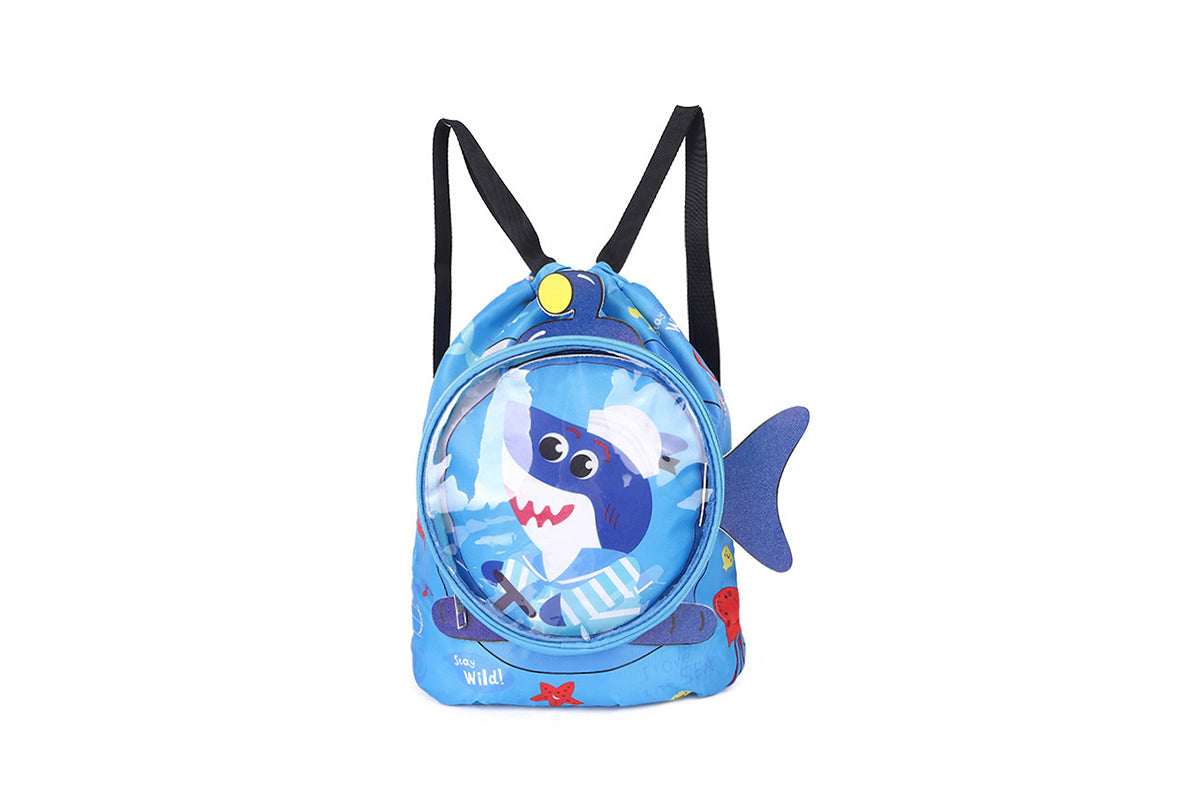 Drawstring Backpack Sports Gym Sack pack Water Resistant String Bag-Blue