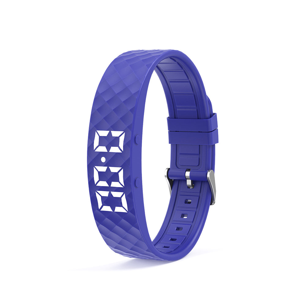 Vibrating Alarm Wristband Silent Wrist Watch - Blue
