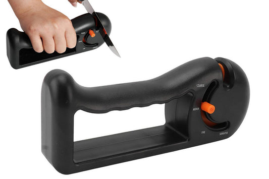 4-Stage Knife Sharpener Manual Serrated Knife Sharpener Tool for Kitchen Chef