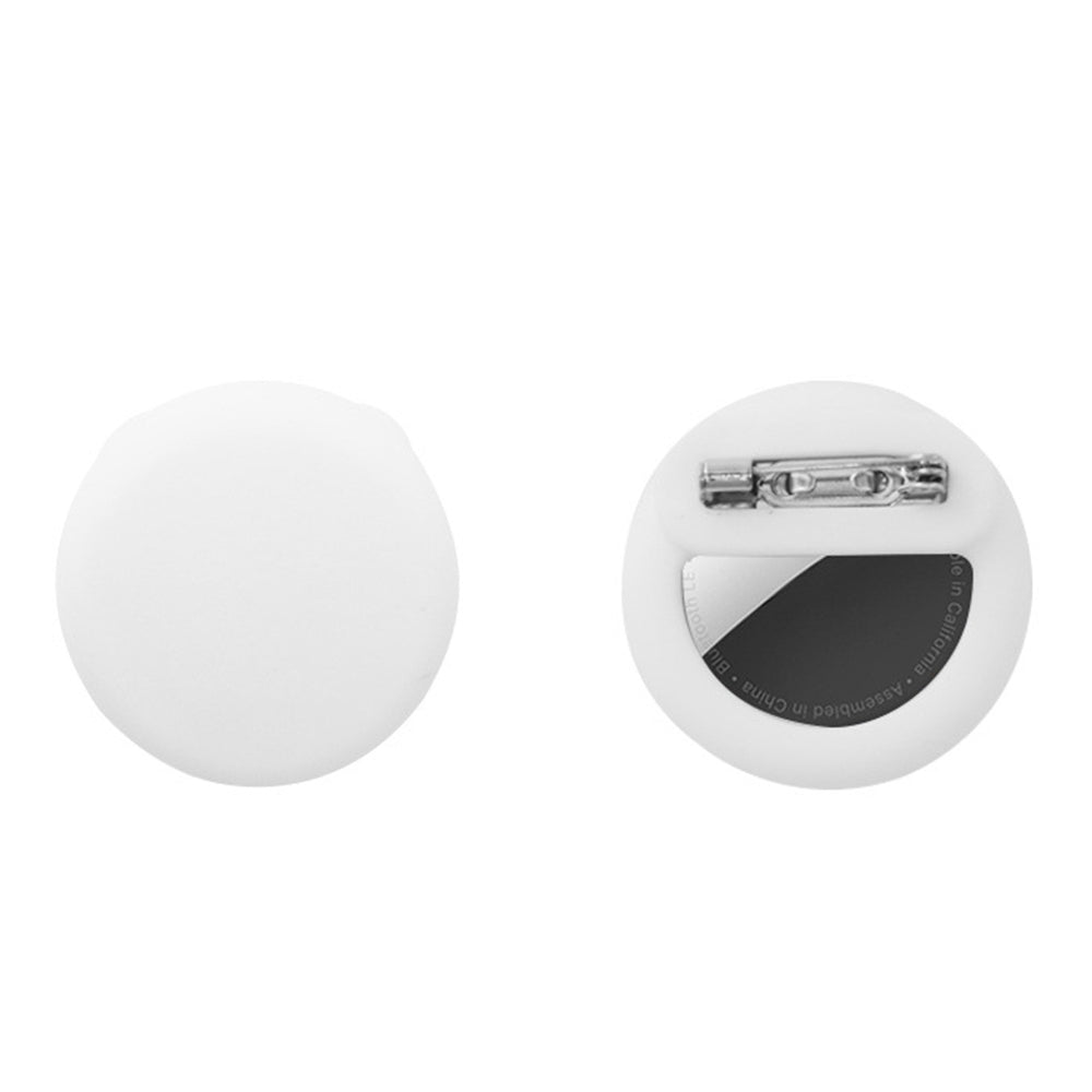2Pcs For Apple AirTag Holder Hidden Silicone AirTag GPS Tracker Case with Safety Pin White