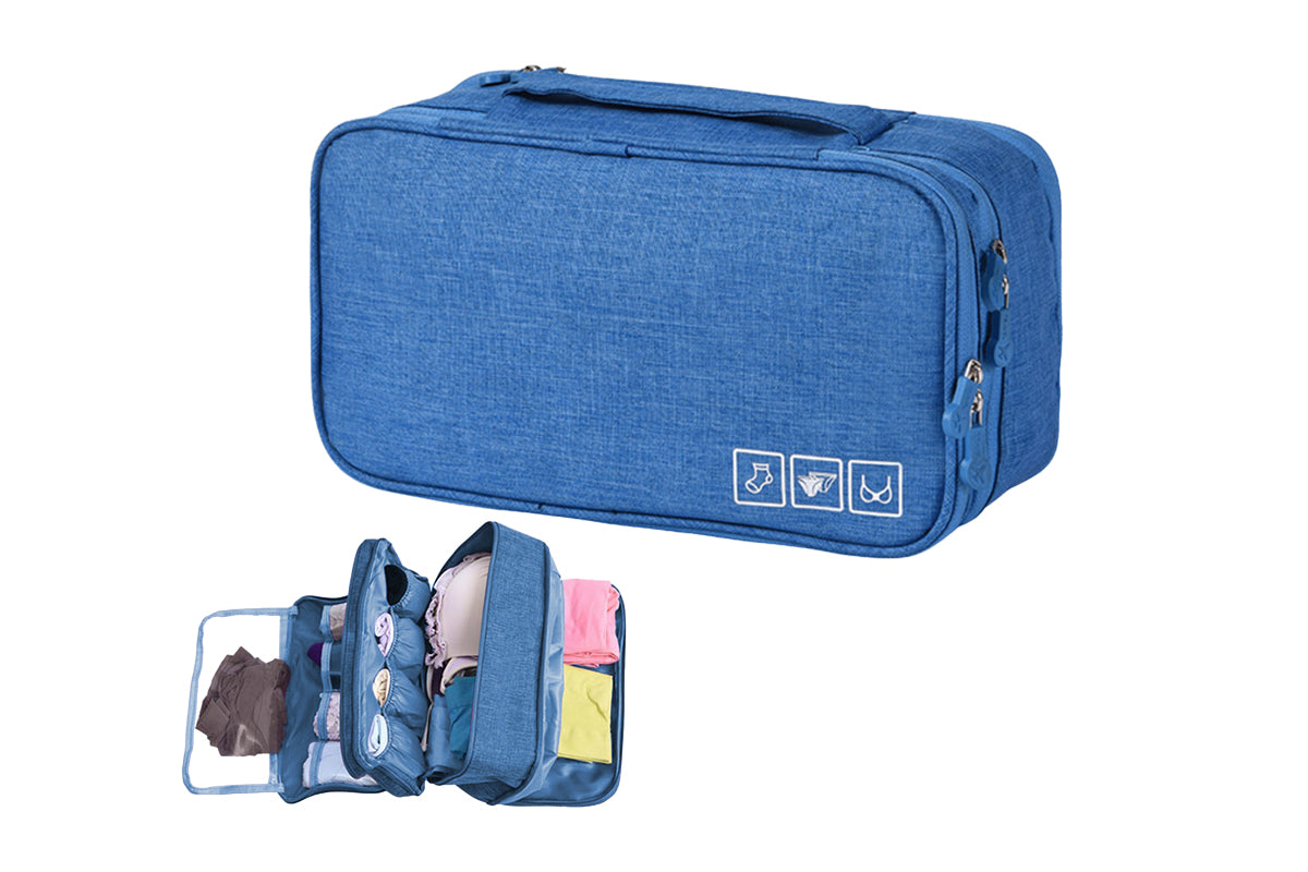 Polyester travel large capacity Clothing Storage Bag-Blue