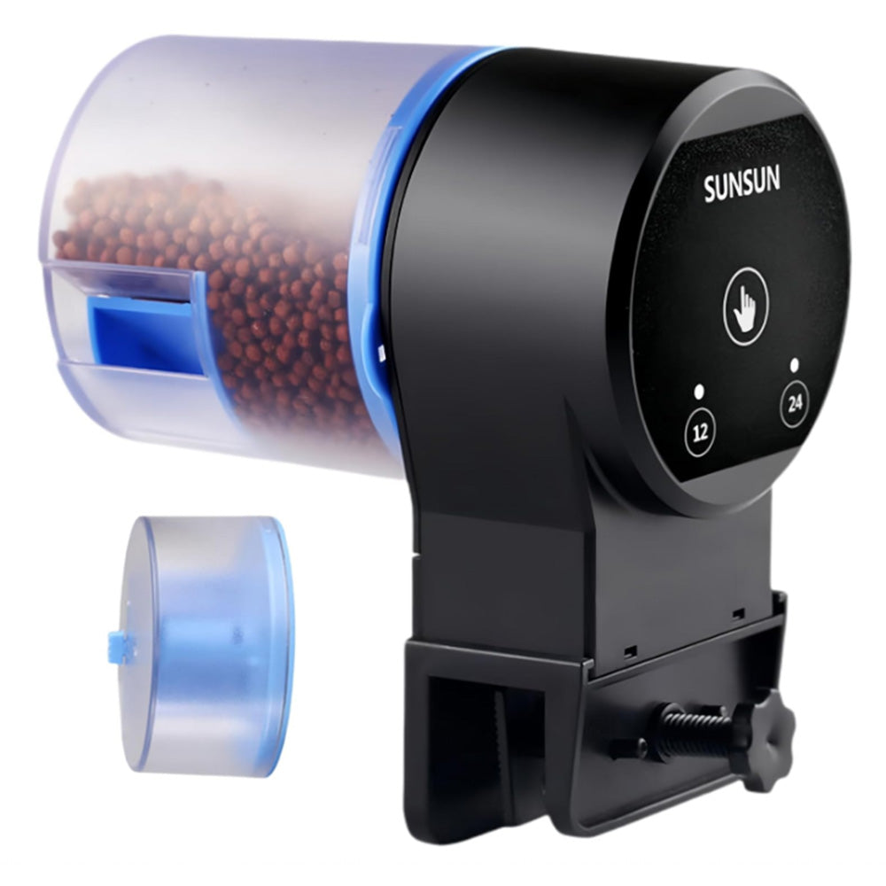 Automatic Fish Feeder Battery Powered Food Dispenser with Timer for Fish Tank Small Aquarium