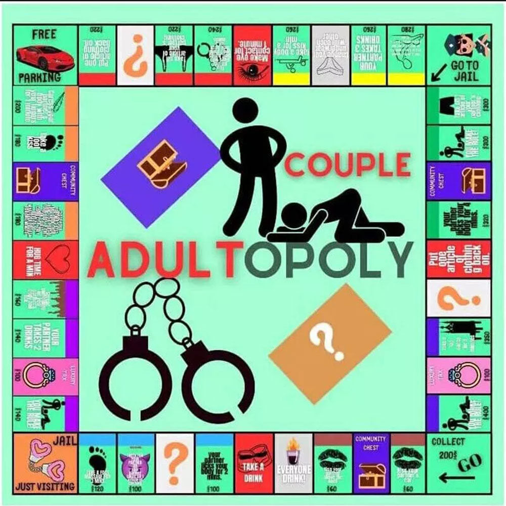 Couple Date Night Board Game Couple Adult Topoly Board Game Ideas Intimacy Card Game