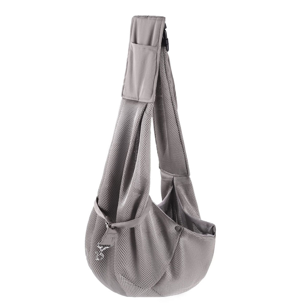 Adjustable Pet Dog Carrier Sling Bag Breathable Mesh Puppy Cat Carrier Gray