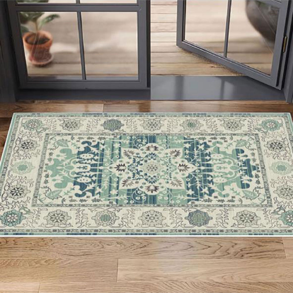 Vintage Boho Floor Mat Washable Non Slip Rugs for Living Room Bedroom Entryways Style 1