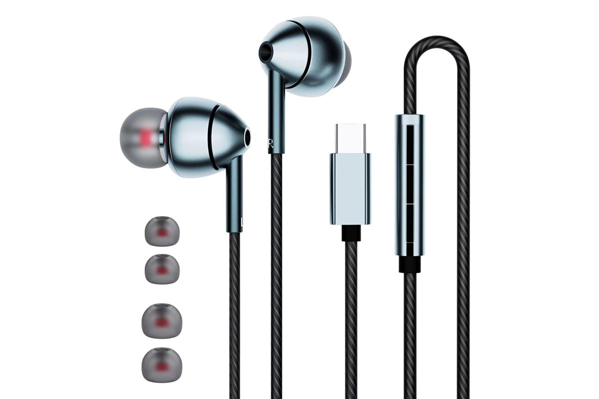 HIFI Bass Stereo Wired Earbuds Headset In-Ear Earphone Type-C Headphone