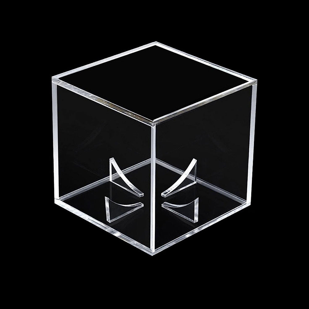 2Pcs Clear Baseball Display Case Cube Shape Acrylic Baseball Storage Box