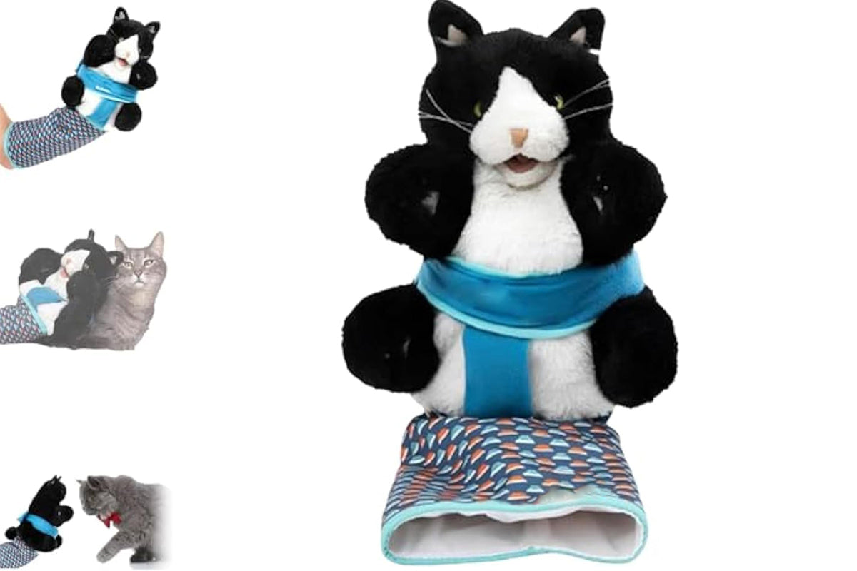 Wrestler Cats Puppet Glove Interactive Wrestling Toy Training Exercise for Cats Color Ranom Pick