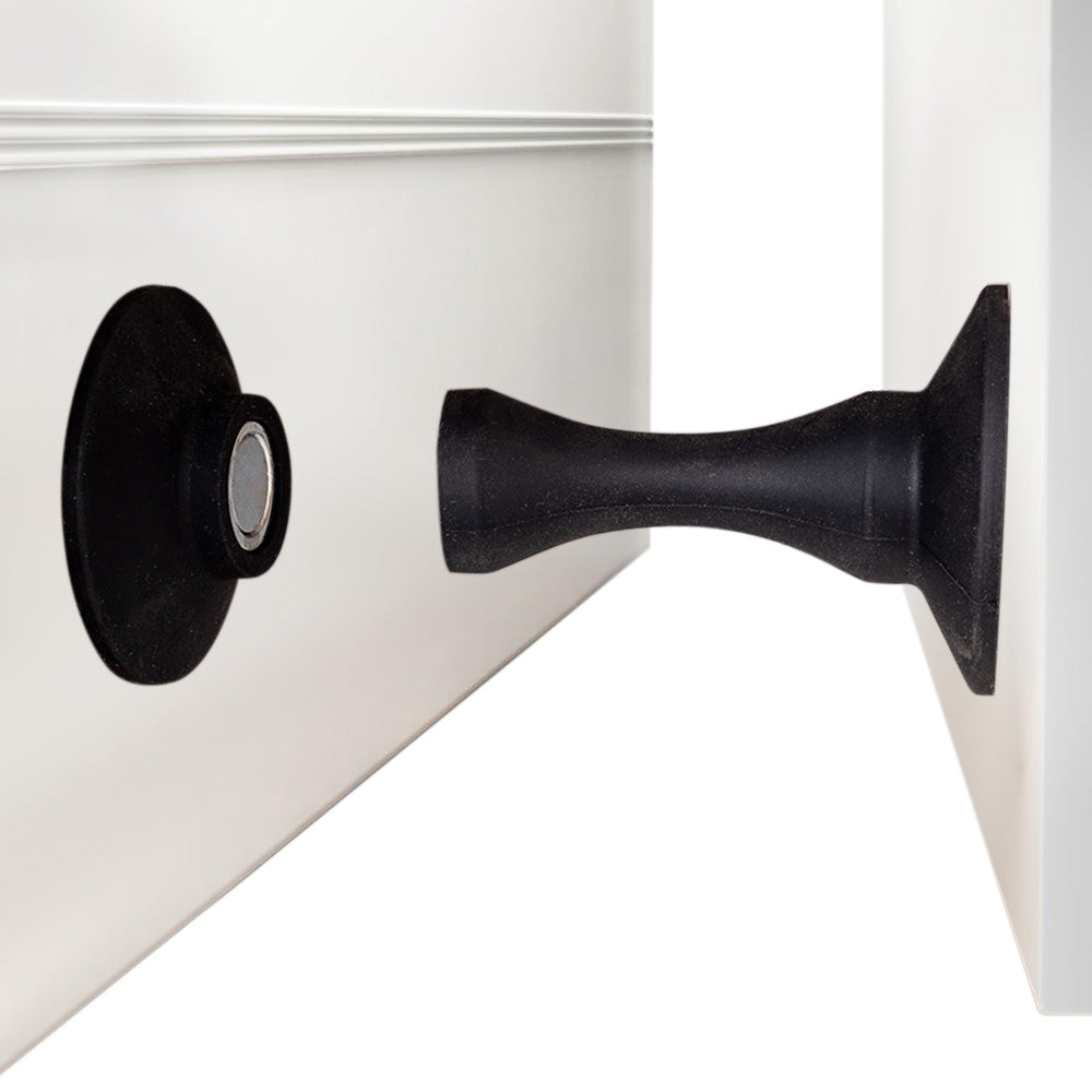 Magnetic Silicone Door Stopper �Strong Holder for Bottom of Door Black