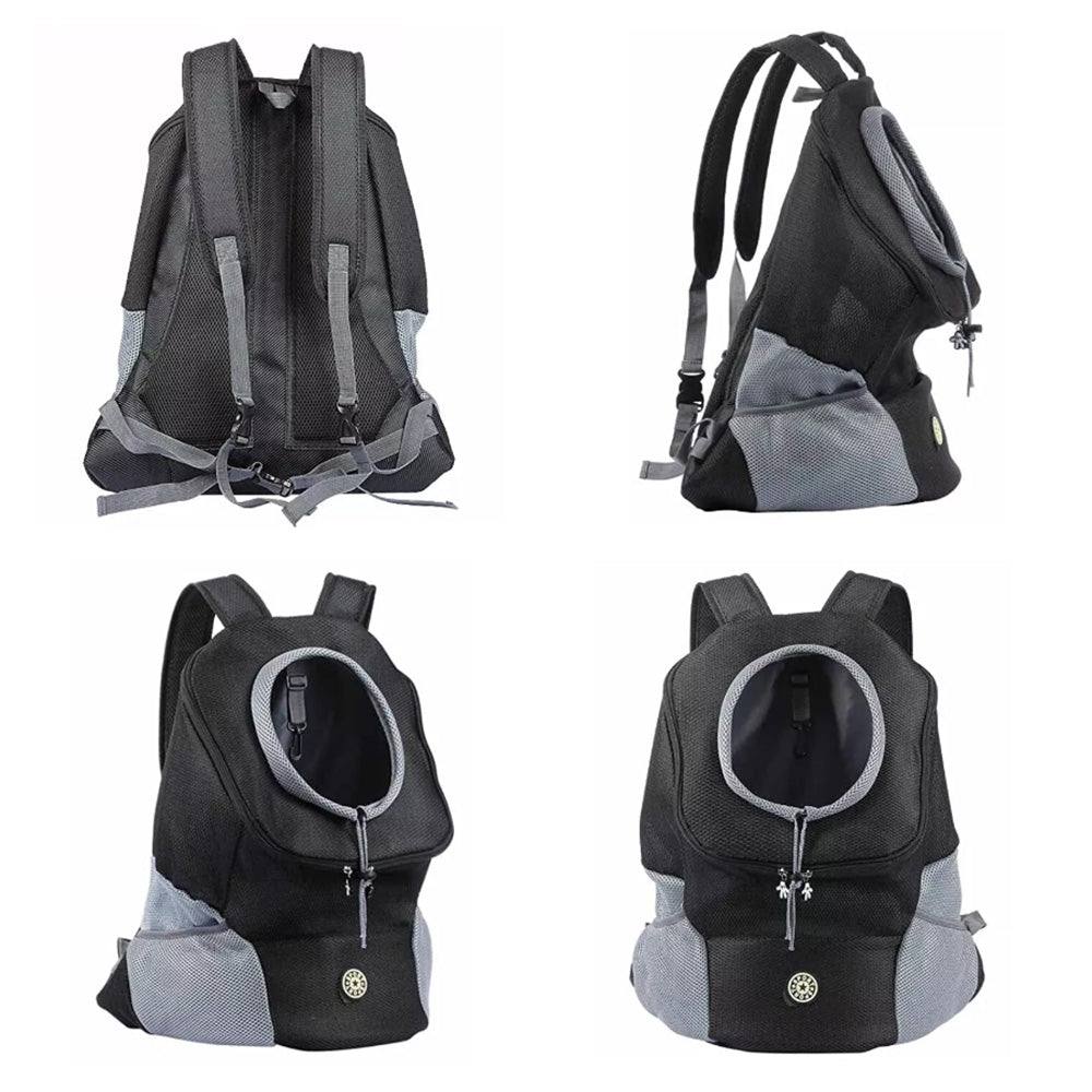 Mesh Pet Carrier Small Dog Cat Backpack for Travel Hiking Camping Black