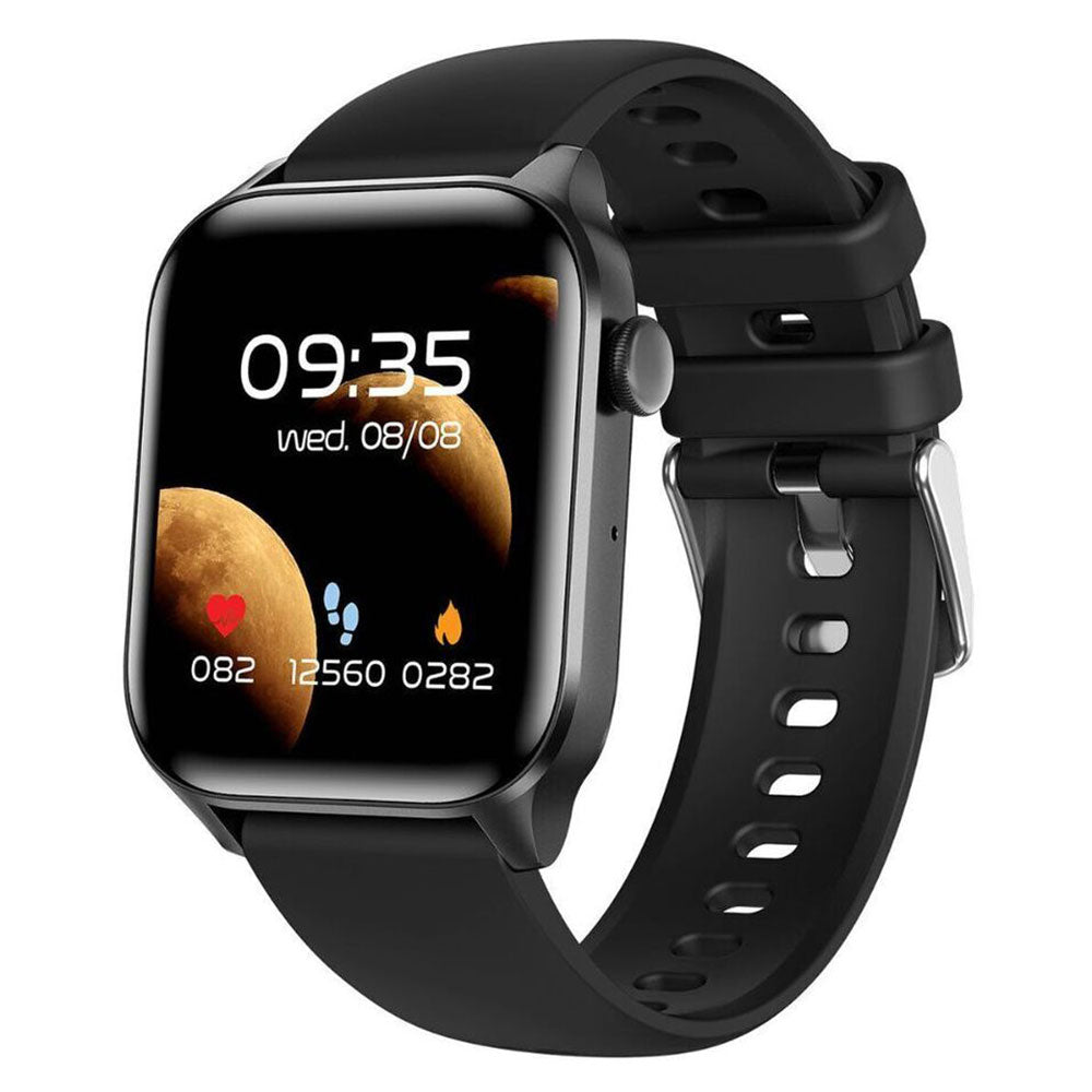 Smart Watch Fitness Tracker Heart Rate Sleep Monitor Water Resistant Sports Watch for Android iOS Black