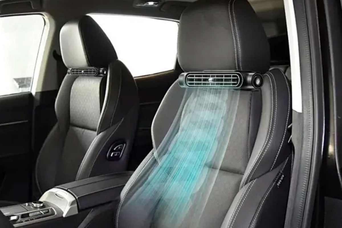 Car Fan for Rear Seat Cooling Air Fan 3 Gear Speeds Portable USB Backseat Cooling Fan