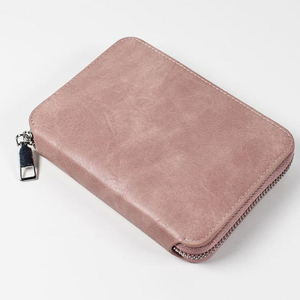 RFID Blocking Passport Wallet PU Leather Travel Passport Card Case Pink