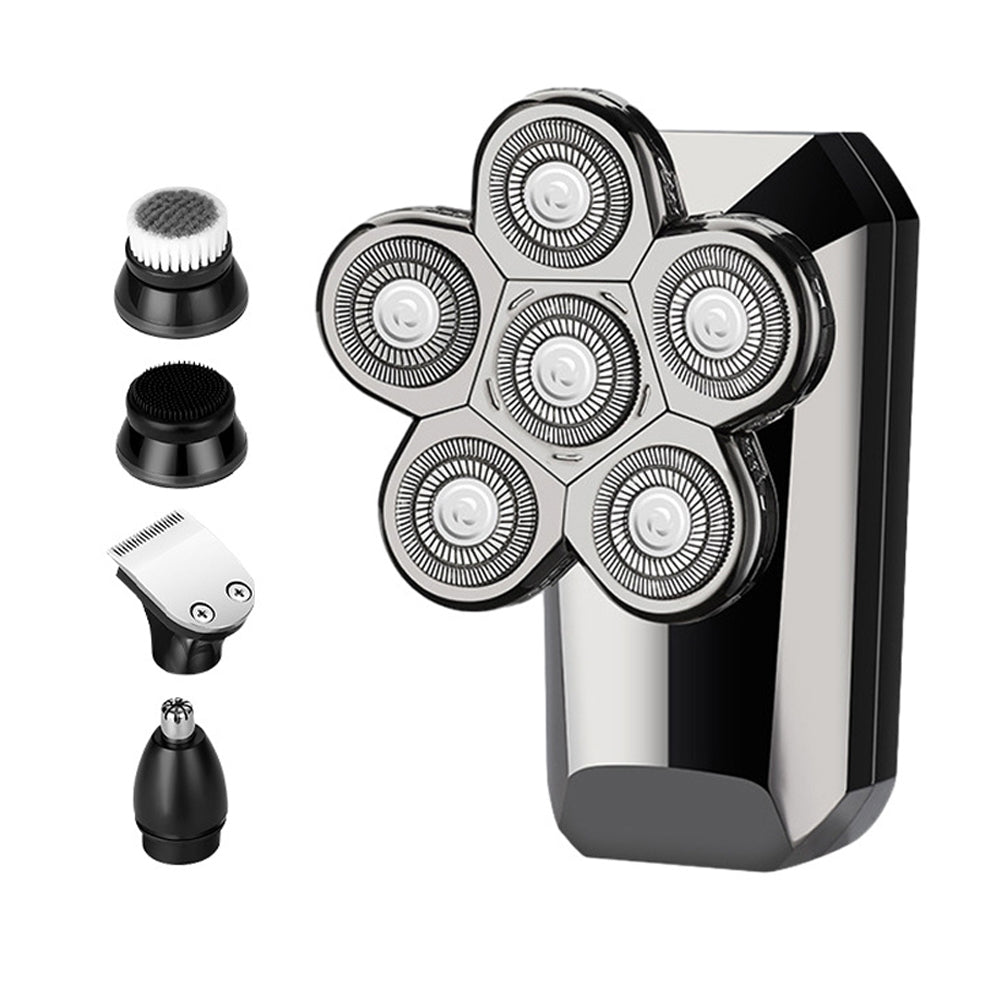 5-in-1 Electric Rotary Shaver Hair Trimmer Cordless Water-resistant Razor